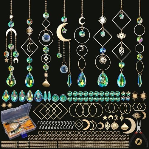 Sun Catcher Kits for Adults, 228pcs DIY Suncatcher Making Supplies by Worgree