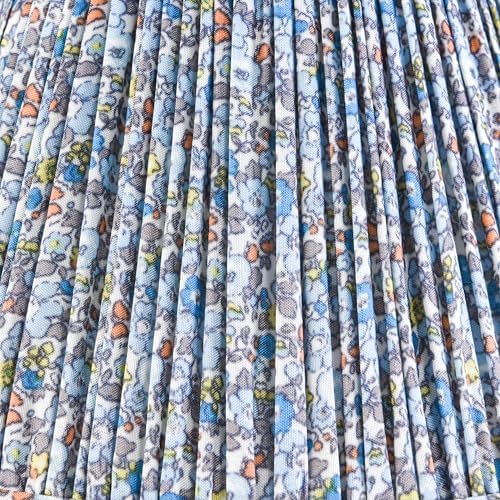 GO&SO Small Pleated Lamp Shades Set of 2,5"×9"×6.4" Bell Shade Boho Floral - Image 4