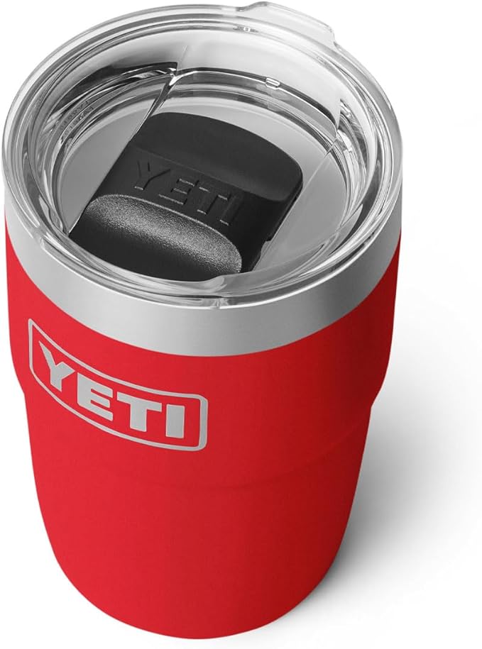 YETI Rambler 8 oz Insulated Coffee Mug with Lid - Stackable Double-Wall Vacuum Insulated Coffee Cup - DuraSip Ceramic Lining - Barista-Friendly Design - Stainless Steel - Dishwasher Safe