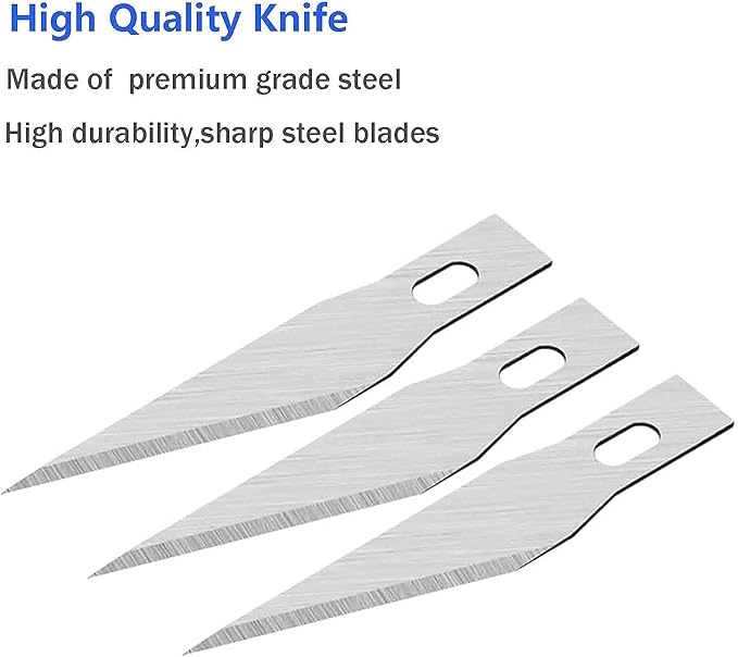 DIYSELF 1PCS Exacto Knife with Safety Cap and 20PCS Craft Precision Hobby Knife Blades for Modeling, Scrapbooking, Stencil