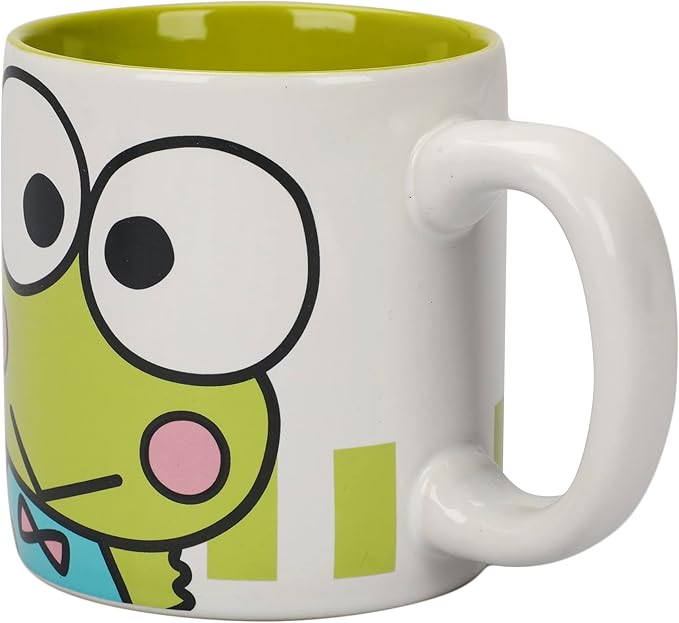 Bioworld Hello Kitty Keroppi 16 Oz White Ceramic Mug
