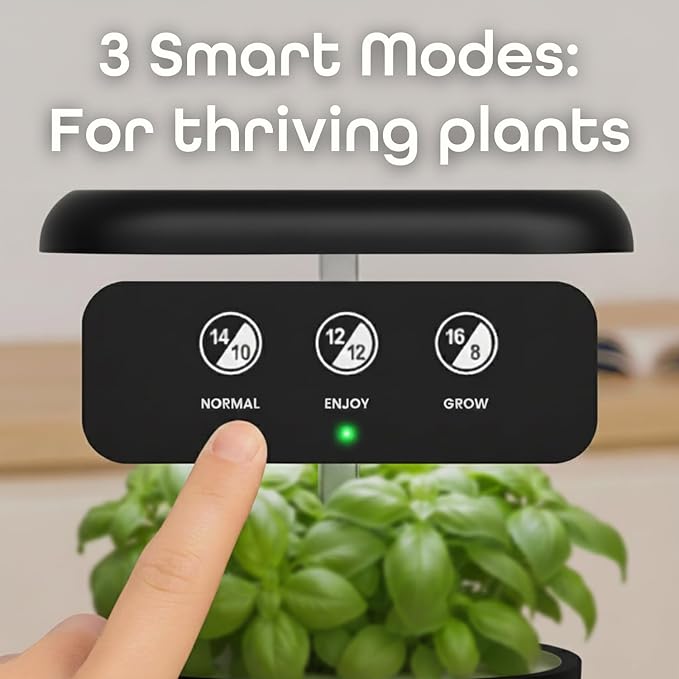 Nouri 7 Pod Smart Garden for Home Cooks | w/Heirloom Basil | Hydroponics Growing System | LED Grow Lights | Indoor Herb Garden Kit | Herb Growing Kit Indoors for Plant Lovers, Gardeners, Kitchen