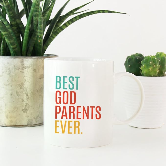 Andaz Press 11oz. Coffee Mug Birthday Gift, Best Godparents Ever, 1-Pack