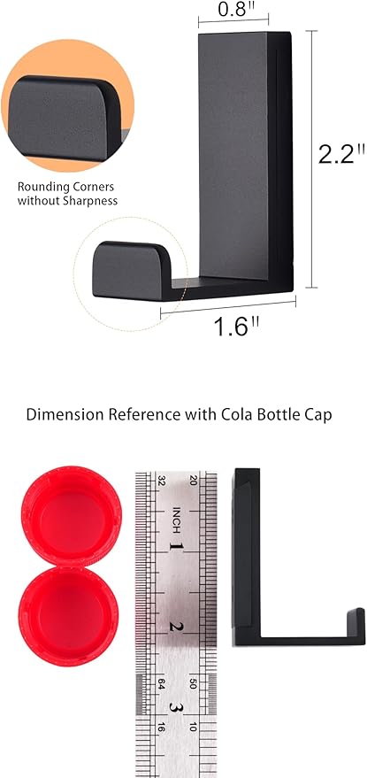 Coat Hooks Wall Mounted Towel Holder Heavy Duty Single Robe Hanger for Bathroom Kitchen Office, 3 Pack Solid Anodized Aluminum (Black)