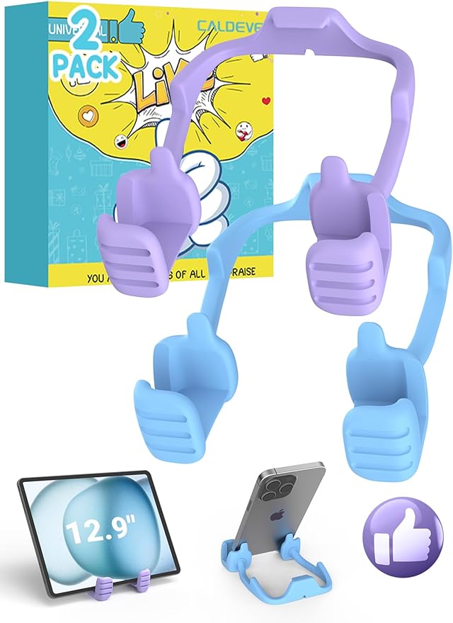 Stocking Stuffers for Teens Girls Kids Women Men Adults: Thumbs Up Lazy Phone Stand Tablet Stand for iPad Cell Phone Holder Teen Girl Gifts Trendy Stuff Gifts for Christmas for Boys Wife Funny Gadgets