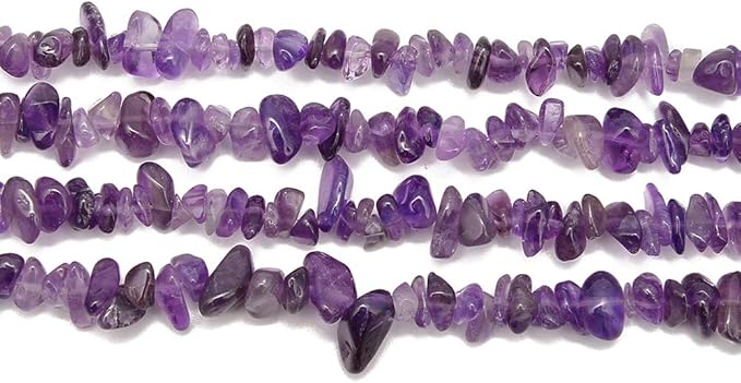 Gemstone Chips Natural Amethyst 3-5mm Healing Crystals Waist Bracelets Necklace Kit Irregular Stone DIY Crafts Design Jewelry Making Approxi 32 inch
