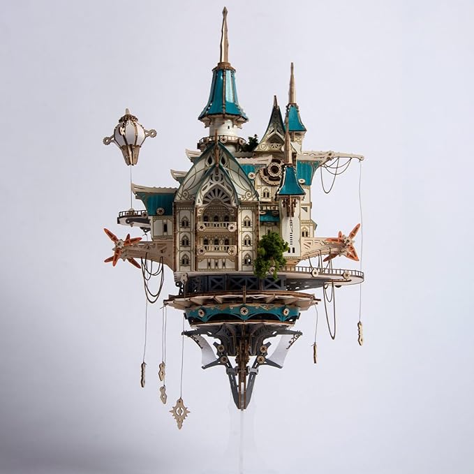 3D Wooden Puzzles for Adults, 863pcs Wooden 3D Puzzle Fantasy Steampunk Castle Building Kits, Brain Teaser DIY Wood Crafts Hobbies Creative Assembly Gifts