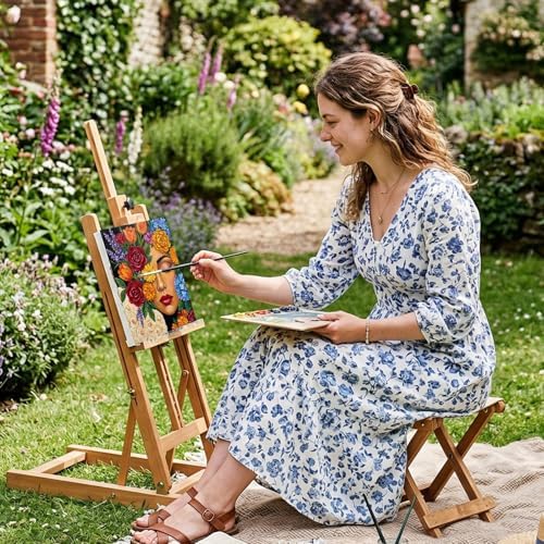 Ctosree 12 Pcs Pre Drawn Canvas for Painting,Floral Portraits,8 x 10 Inch - Image 5