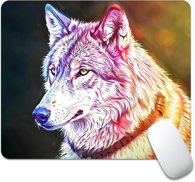 Golden Wolf Texture Mouse pad, Square Waterproof and Anti Slip Mouse pad for Office laptops