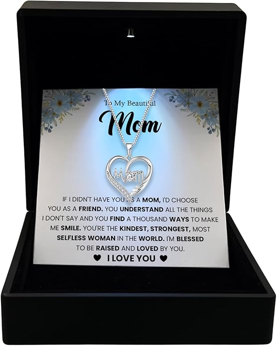 TRYNDI To My Best Mom Necklace for Women - Mom Christmas Gifts from Son, Mothers Day Necklace, Gifts for Birthday, Valentine's Day Jewelry for Mother