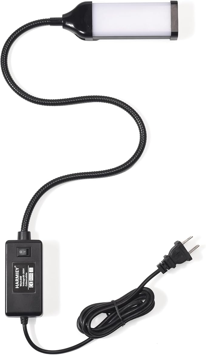 LED Sewing Machine Light - Flexible Extra Long Gooseneck LED Work Light, Multi-Use for Sewing Machines, Drill Press, Office Desk, Craft Projects, Workbench and Lathe