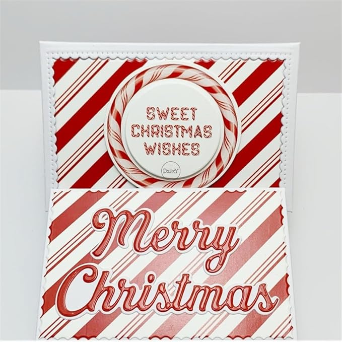 DzIxY Shadow Merry Christmas Metal Cutting Dies for Card Making Embossing Paper Die Cuts Sets Album Scrapbooking Templates Stencils Storage Pockets