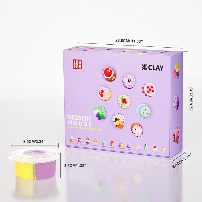 Air Dry Clay Kits - Modeling Clay for Kids, Ultra Light & Soft, Safe & Non-Toxic, 12 Boxes DIY Model Magic Clay with Sculpting Tools & Tutorials, Creatible Art Crafts Toys Gifts Boys Girls