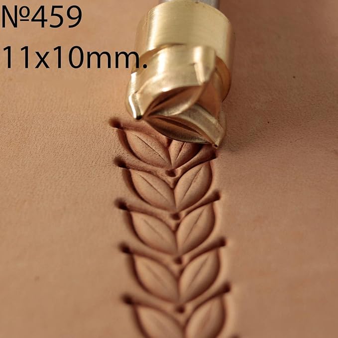 DandS ltd Leather Stamp Tool, Wheat, Professional Steel Craft Tool for Leatherworking, Embossing, Carving & Stamping Leather Projects, Belts, Wallets & DIY Projects Compatible with Mallet #459