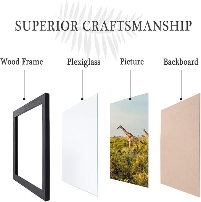 12x14 Picture Frame Black Set of 3,Wooden Frame 12x14 Wall Gallery Poster Photo frame with Durable Shatter Resistant Plexiglass for Wall Mounting Family -friend- wedding best gift