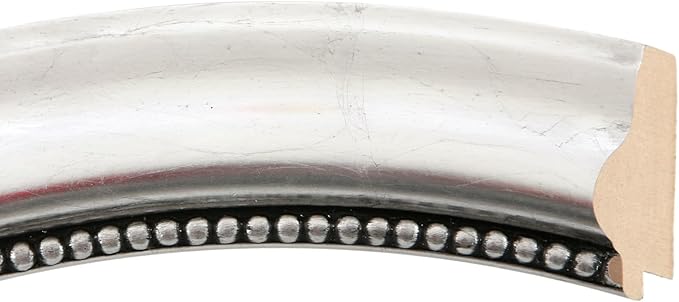 OVALCREST Oval Beveled Wall Mirror for Home Decor - Heritage Style - Silver Leaf with Black Antique - 23x29 Outside Dimensions