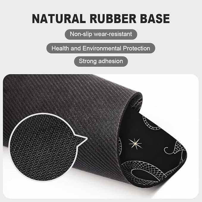Black Serpent Texture Mouse pad, Square Waterproof and Anti Slip Mouse pad for Office laptops