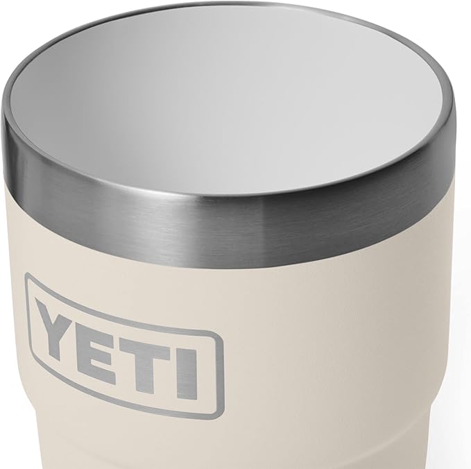 YETI Rambler 8 oz Insulated Coffee Mug with Lid - Stackable Double-Wall Vacuum Insulated Coffee Cup - DuraSip Ceramic Lining - Barista-Friendly Design - Stainless Steel - Dishwasher Safe
