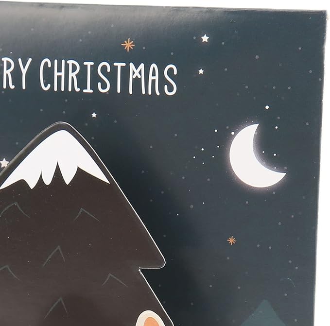 3D Greeting Cards,Christmas Party Card Sets,Greeting Three Dimensional Christmas Special Decorative Paper with Envelope Sticker (Style D)