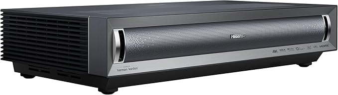 Hisense PX3-PRO Laser Cinema Triple Laser Ultra Short Throw Home Theater Projector, 80"~150", 4K UHD, Dolby Vision & Atmos, HDR10+, IMAX Enhanced, 3000 ANSI Lumens, Google TV