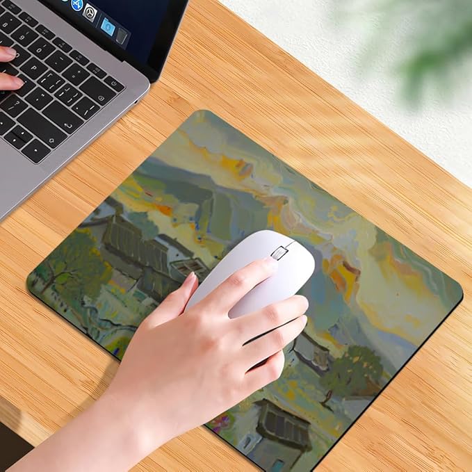 Museum Texture Mouse pad, Square Waterproof and Anti Slip Mouse pad for Office laptops