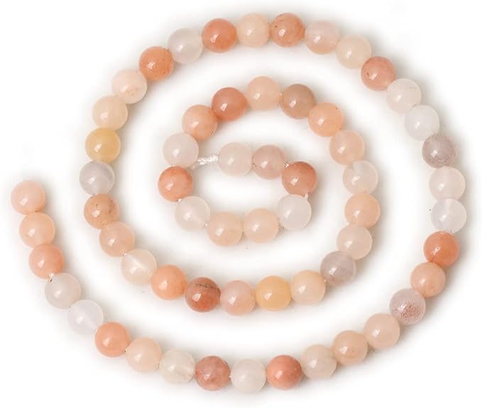 60PCS 6mm Natural Pink Aventurine Round Loose Beads for Jewelry Making DIY Bracelet Necklace Materials 1 Strand 15"