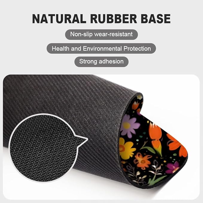 Falling for You Plum Floral Texture Mouse pad, Square Waterproof and Anti Slip Mouse pad for Office laptops
