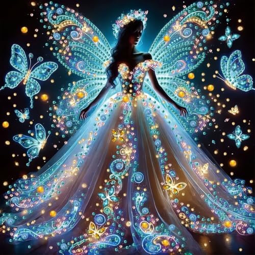Angel Wings Fairy 5D Diamond Art Painting Kits for Adults 12 x 12 inch by Unknown
