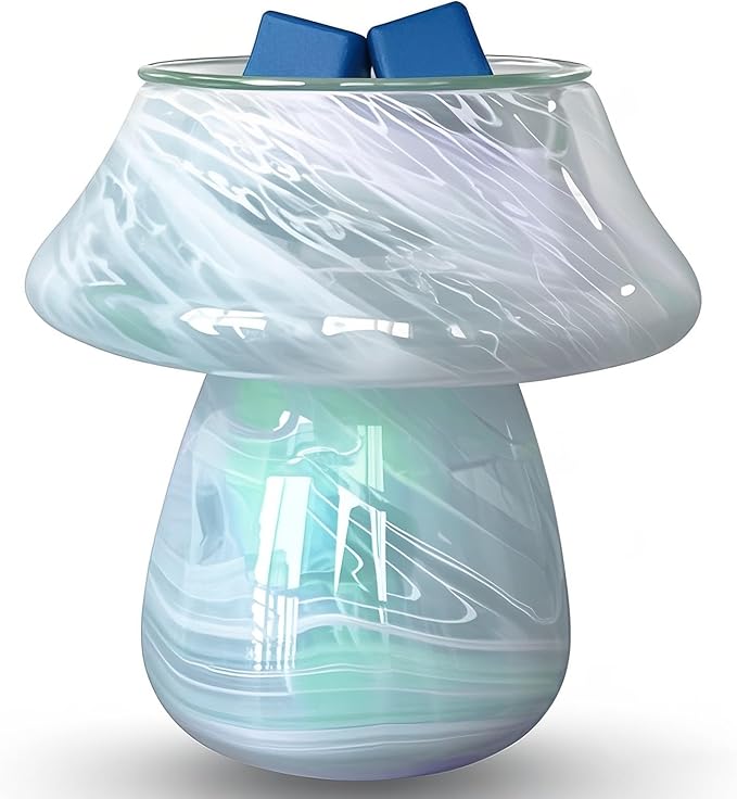Electric Mushroom Wax Melt Warmer, Flameless 3-in-1 Cute Wax Warmer for Scented Wax Candle Lamp Essential Oil Burner Diffuser Decor Candle Warmer Lamp for Home Office Gifts & Decor