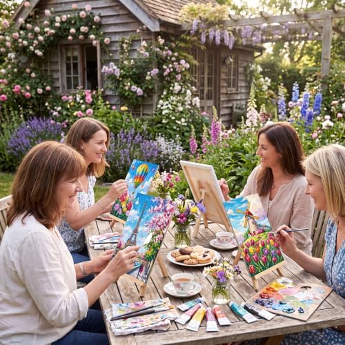 Sherr 12 Pcs Pre Drawn Canvas for Adults,Natural Scenery,8 x 10 Inch - Image 6