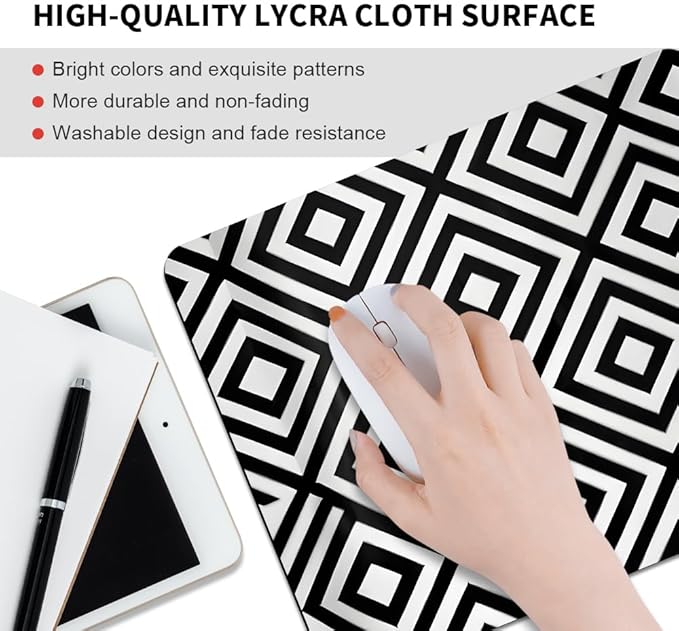 Diamonds Texture Mouse pad, Square Waterproof and Anti Slip Mouse pad for Office laptops
