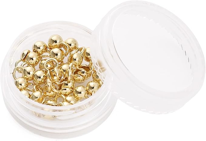 14K Gold Plated Open Crimp Beads 4x6mm 30pcs for Jewelry Making Findings