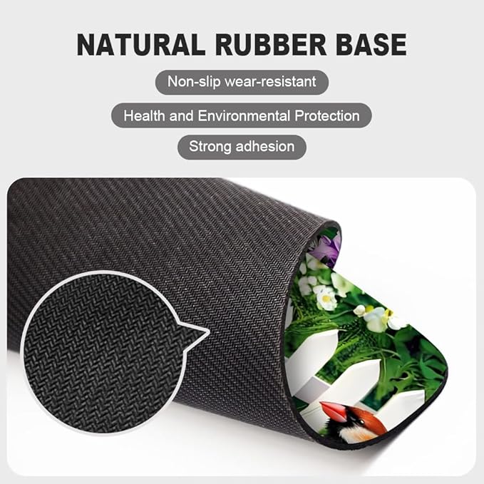 Bird Texture Mouse pad, Square Waterproof and Anti Slip Mouse pad for Office laptops