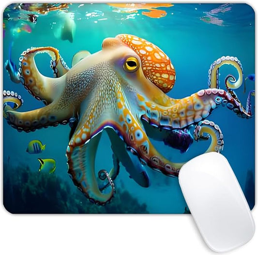 Square Mouse Pad Jellyfish,Gaming Mouse Pads for Desk,Soft Computer Waterproof Non-Slip Mouse Mat
