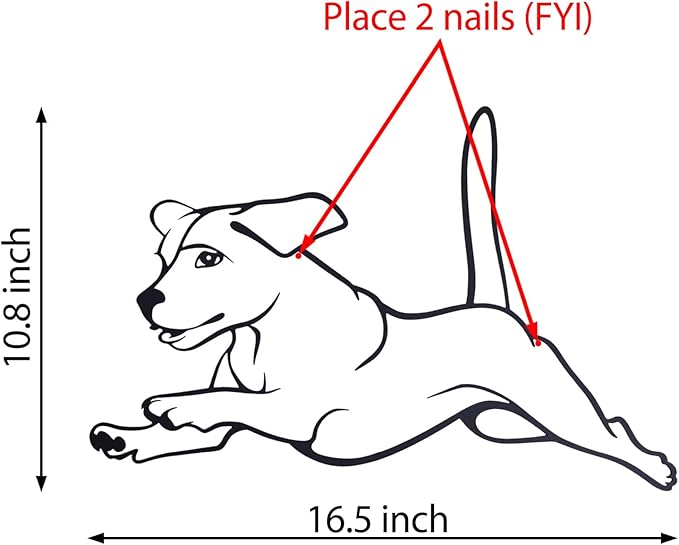 TYLCC Black Metal Dog Wall Decor Minimalist Abstract Dog Wall Art Line Drawing Art for Living Room Bedroom Decorations (Running)