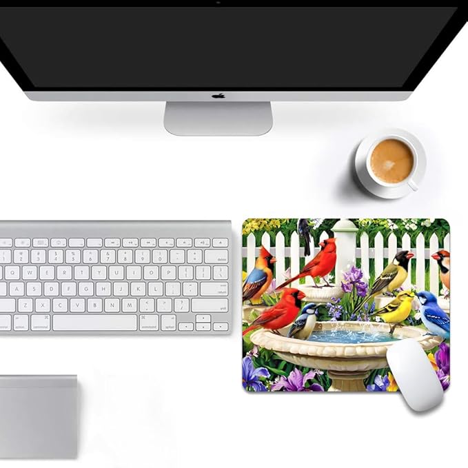 Bird Texture Mouse pad, Square Waterproof and Anti Slip Mouse pad for Office laptops