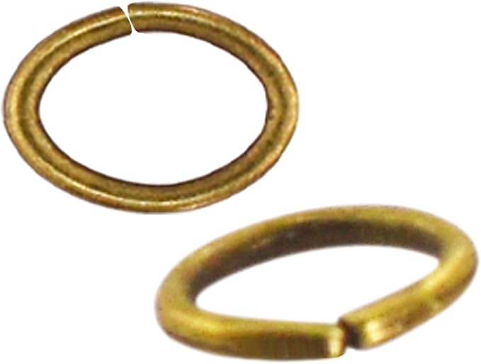 Mandala Crafts 1100 Pcs 7X5mm Antique Brass Oval Jump Rings - Nickel &, Easy to Use, Tarnish & Rust Resistant, Ideal for Jewelry Making & Crafting