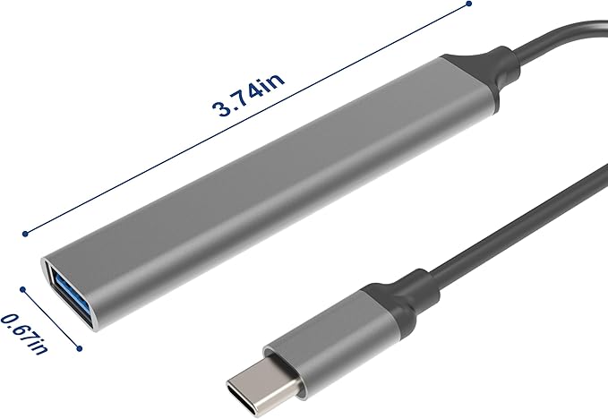 Travel USB HUB, USB C to USB Adapter Multiport Data HUB with 4 USB Ports (3 USB2.0 and 1 USB3.0) 5Gbps USB Data Transfer Port for MacBook,iPad Pro/Air,XPS,MateBook and More Type C Devices