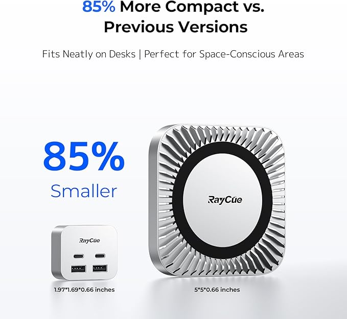 RayCue MiniPack Expansion Dock for Mac mini M4 | 6-Port USB-C Hub with Dual 10Gbps Adapters, 2 * 10G USB-C/ 2 * 10G USB-A/SD TF 3.0 Card Reader | High-Speed Data Transfer & Multi-Device Connectivity