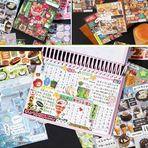 Japanese Manga Style Sticker Book: Heisei Retro Kawaii Stickers for Scrapbooking, Journaling - Cute Japan Stationery & Scrapbook Stickers for Adults, Notebooks (A-Romantic Memories) - Image 5
