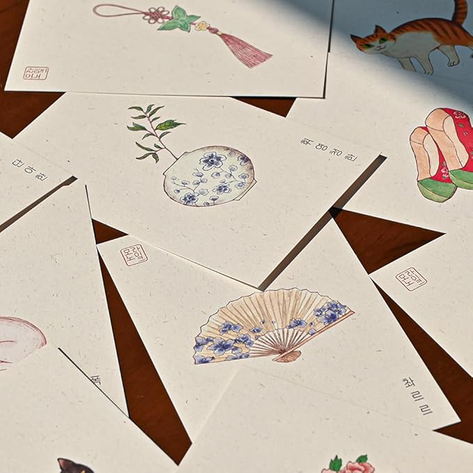 Monolike Minhwa Ivory Single Card - Mix 12 pack Postcards