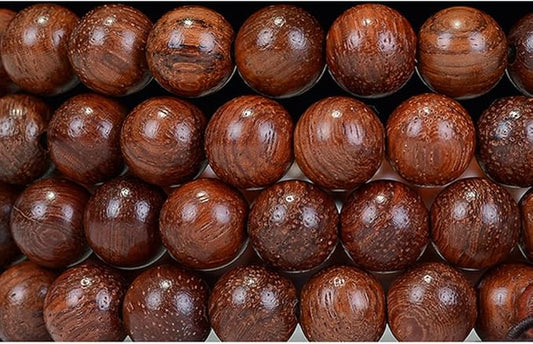CarpenterC 500pcs 8mm Gorgeous Natural Round Polished Rosewood Loose Beads for Jewelry Making DIY Handmade Crafts