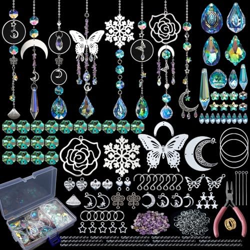 DIY Suncatchers, 400pcs Sun Catchers Supplies Kit Art and Crafts for Adults by HYBEADS