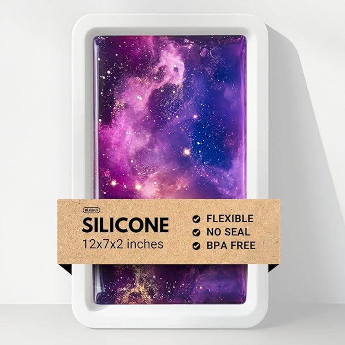 Alaskey® Large Premium Rectangular Resin Table Silicone Mold 12"x7" | Durable, Reusable, No Seal Required | Large Epoxy Resin Mold for DIY River Table, Coffee Table, Cutting Board, Charcuterie Crafts