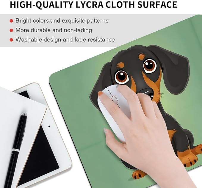 Dog Texture Mouse pad, Square Waterproof and Anti Slip Mouse pad for Office laptops
