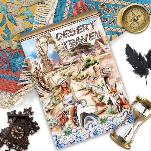 Snycler Sticker Book - 20 Sheets Vintage PET Stickers for Scrapbooking, Junk Journaling, Ephemera, and Decorative Crafts-Desert Travel - Image 2