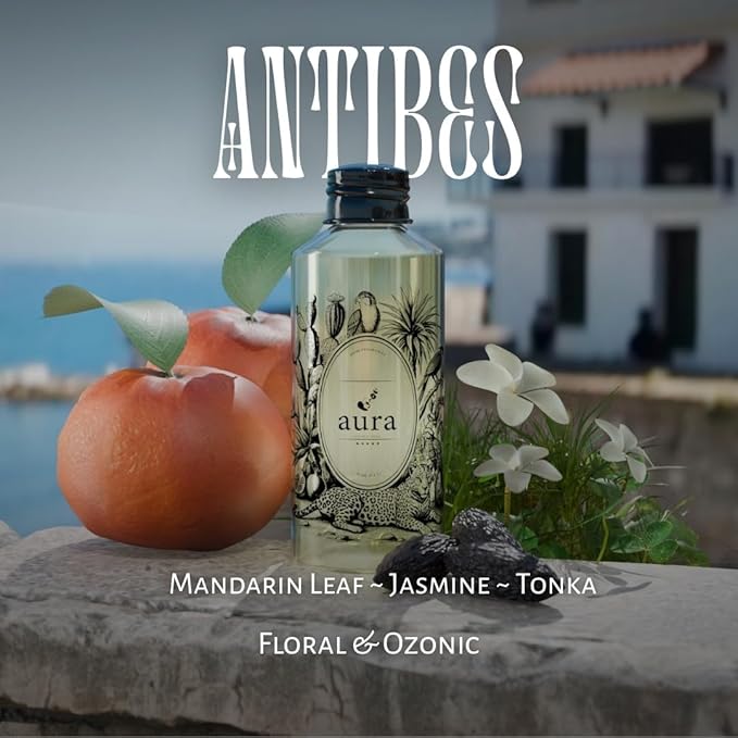 A U R A - Antibes Fragrance Oil for Waterless Scent Diffuser - Inspired by D.ior-Addict | | 3.4 fl oz / 100 ml Essential Oil Blend for Aromatherapy & Hotel Collection Diffuser