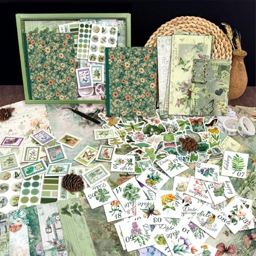 Fumgranth 265 Pcs Vintage Journaling Scrapbook Kit by Fumgranth