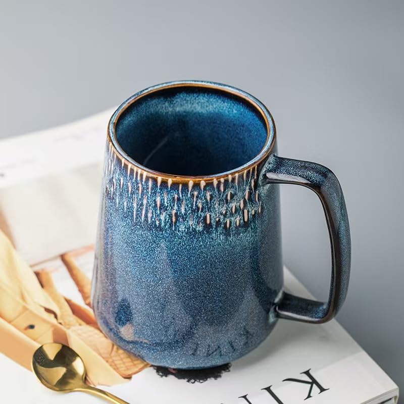 24 OZ, Large Ceramics Coffee Mugs with Handle, Extra Large Tea and Coffee Cup for Office and Home，Microwave and Dishwasher Safe,For Gift and Present(Starry Night Blue) - Image 7
