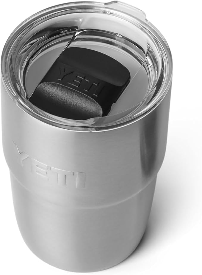 YETI Rambler 8 oz Insulated Coffee Mug with Lid - Stackable Double-Wall Vacuum Insulated Coffee Cup - DuraSip Ceramic Lining - Barista-Friendly Design - Stainless Steel - Dishwasher Safe